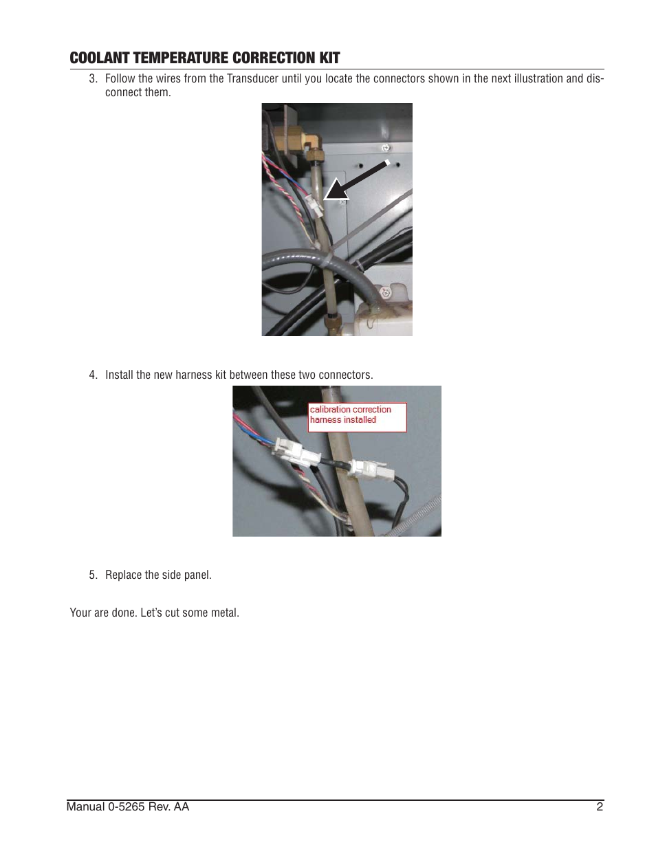 Coolant temperature correction kit | Tweco 9-7717 User Manual | Page 2 / 4