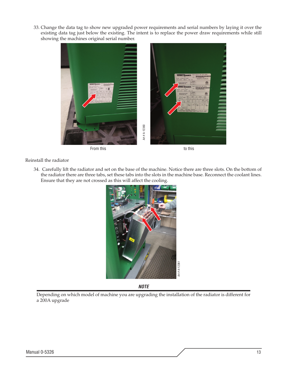 Tweco Victor Thermal Dynamics Power Module Upgrade Kit User Manual | Page 13 / 16