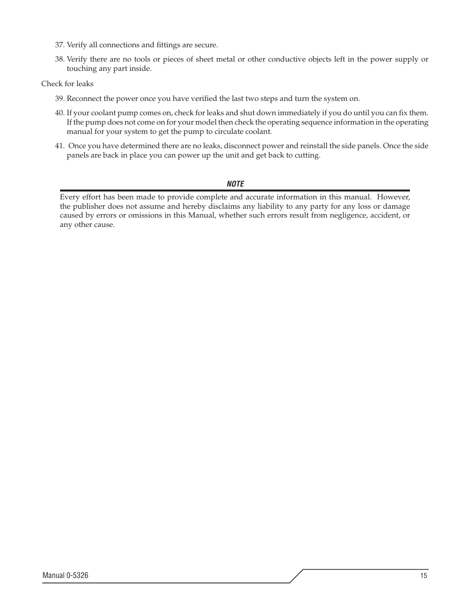 Tweco Victor Thermal Dynamics Power Module Upgrade Kit User Manual | Page 15 / 16