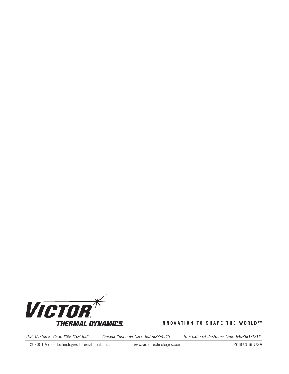 Tweco Victor Thermal Dynamics Power Module Upgrade Kit User Manual | Page 16 / 16