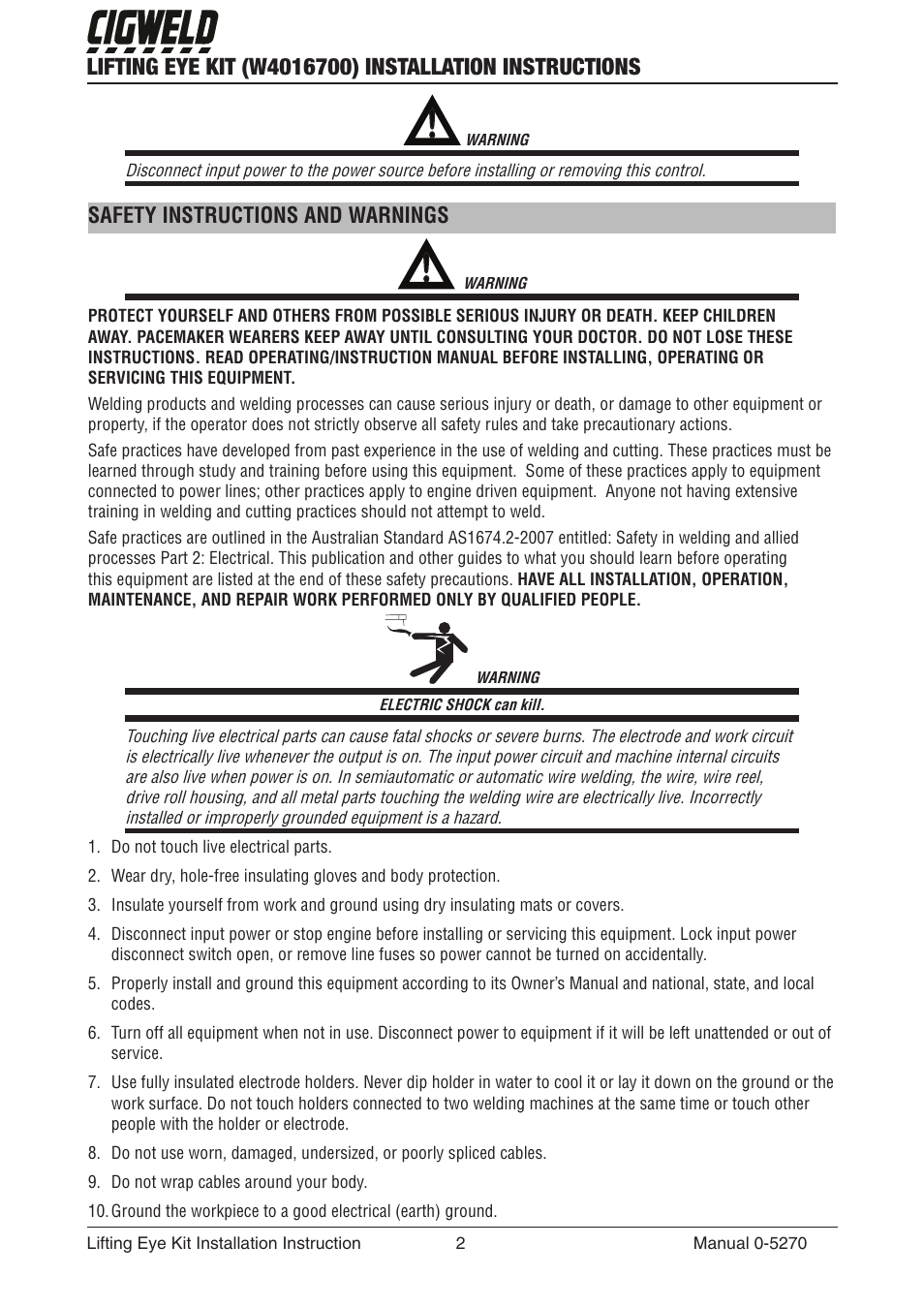 Tweco W4016700 User Manual | Page 2 / 12