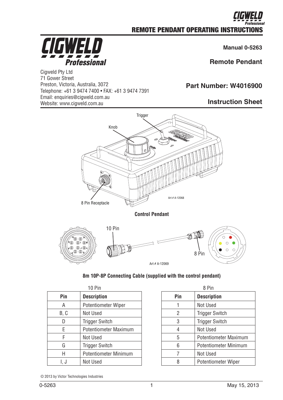 Tweco W4016900 User Manual | 12 pages