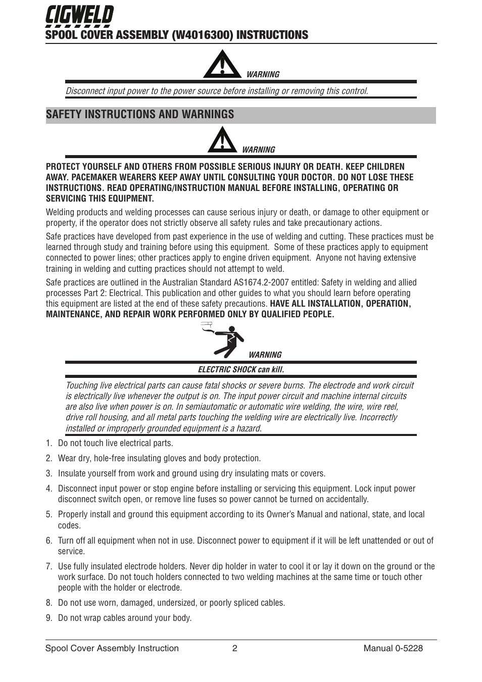 Tweco W4016300 User Manual | Page 2 / 16