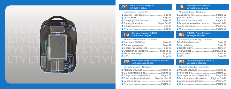 TYLT ENERGI+ BACKPACK User Manual | Page 2 / 25