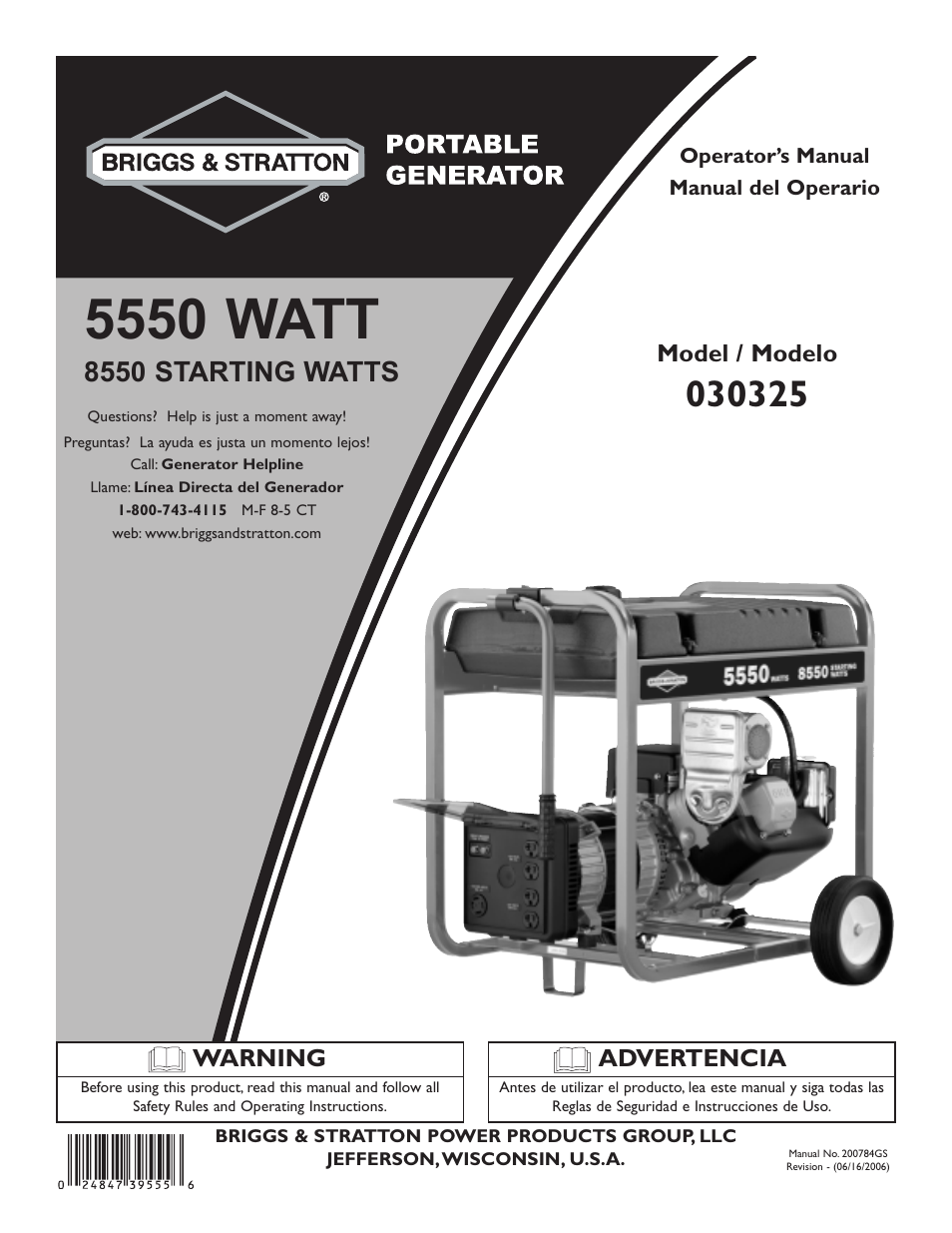 Briggs & Stratton 30325 User Manual | 44 pages