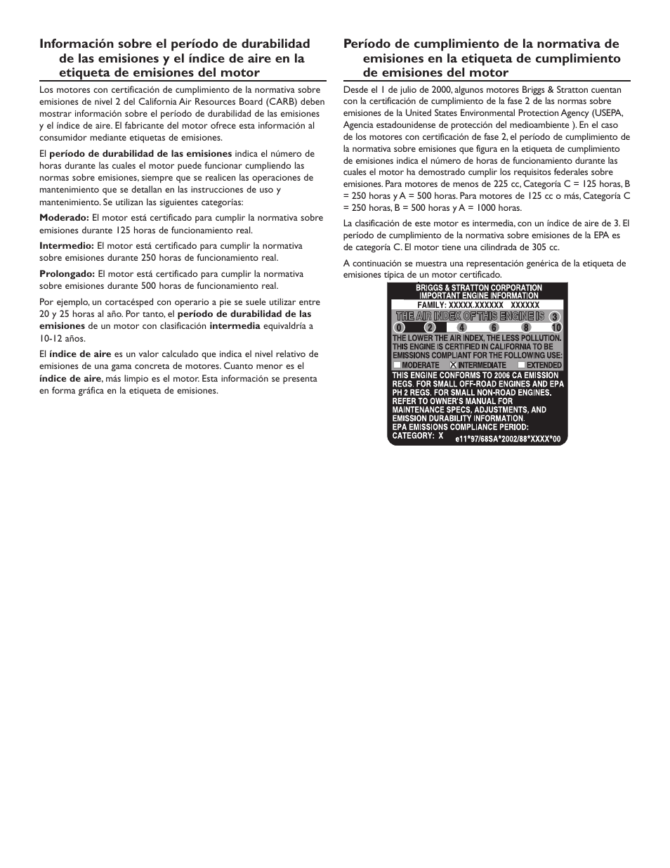 Briggs & Stratton 30325 User Manual | Page 43 / 44