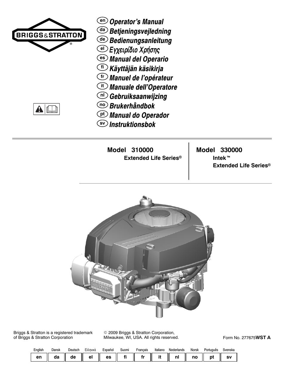 Briggs & Stratton 330000 User Manual | 92 pages