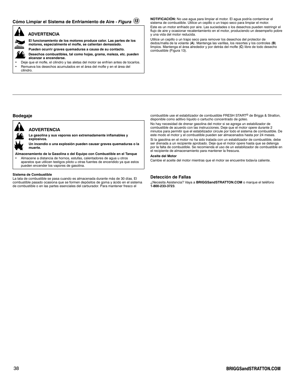 Briggs & Stratton 330000 User Manual | Page 38 / 92