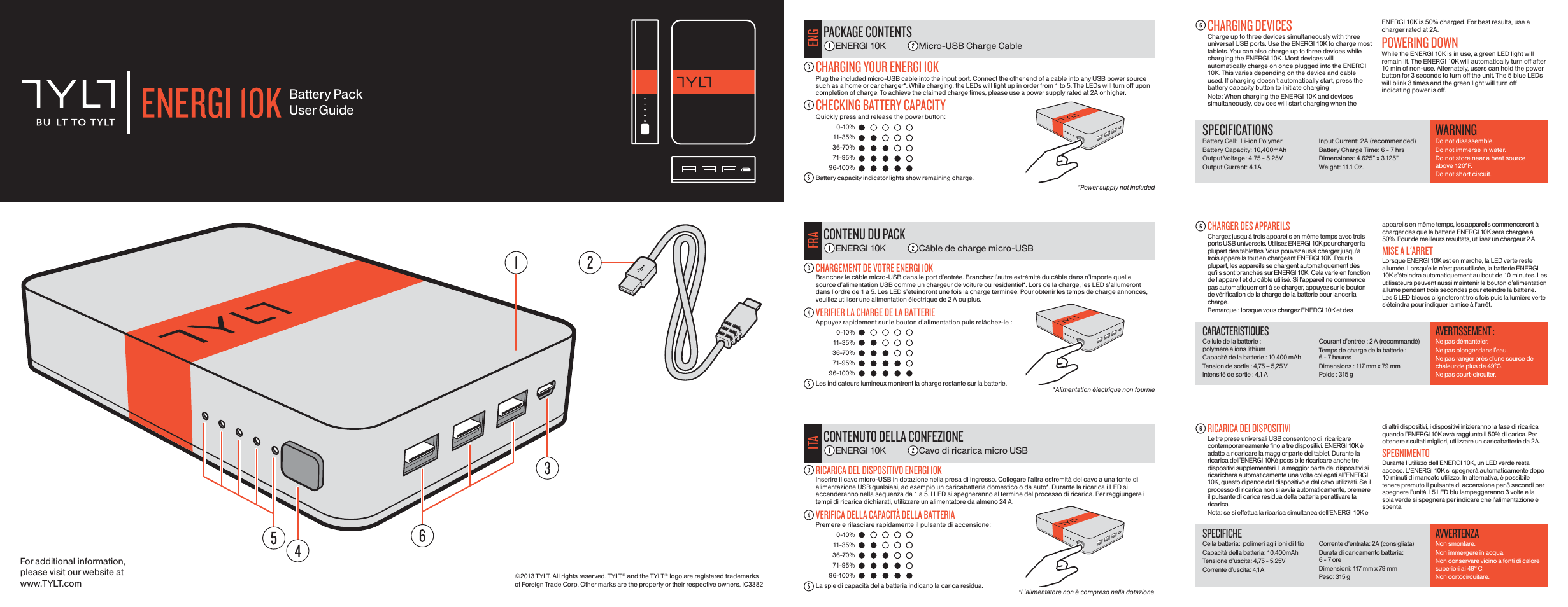 TYLT ENERGI 12K User Manual | 2 pages