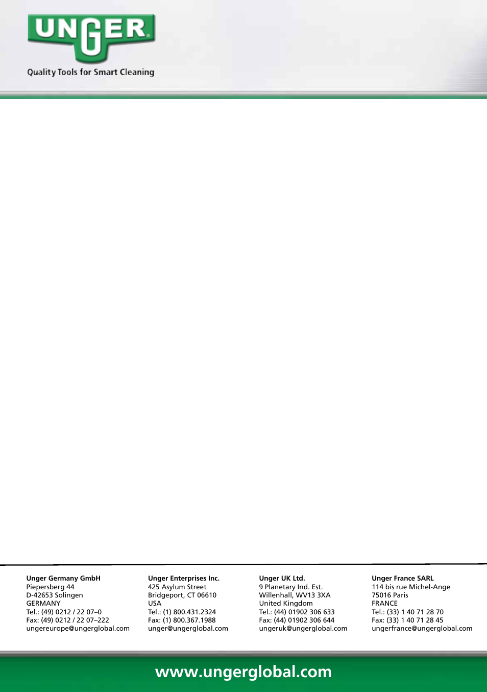 Unger DI400 User Manual | Page 52 / 52