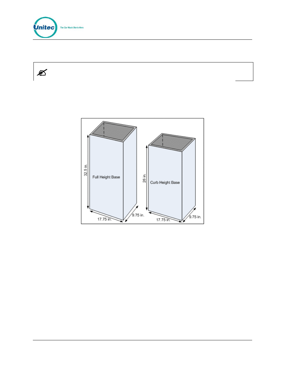 Base installation, Figure 3. straight bases dimensions, 3 base installation | Unitec C-Start Installation Manual User Manual | Page 10 / 24