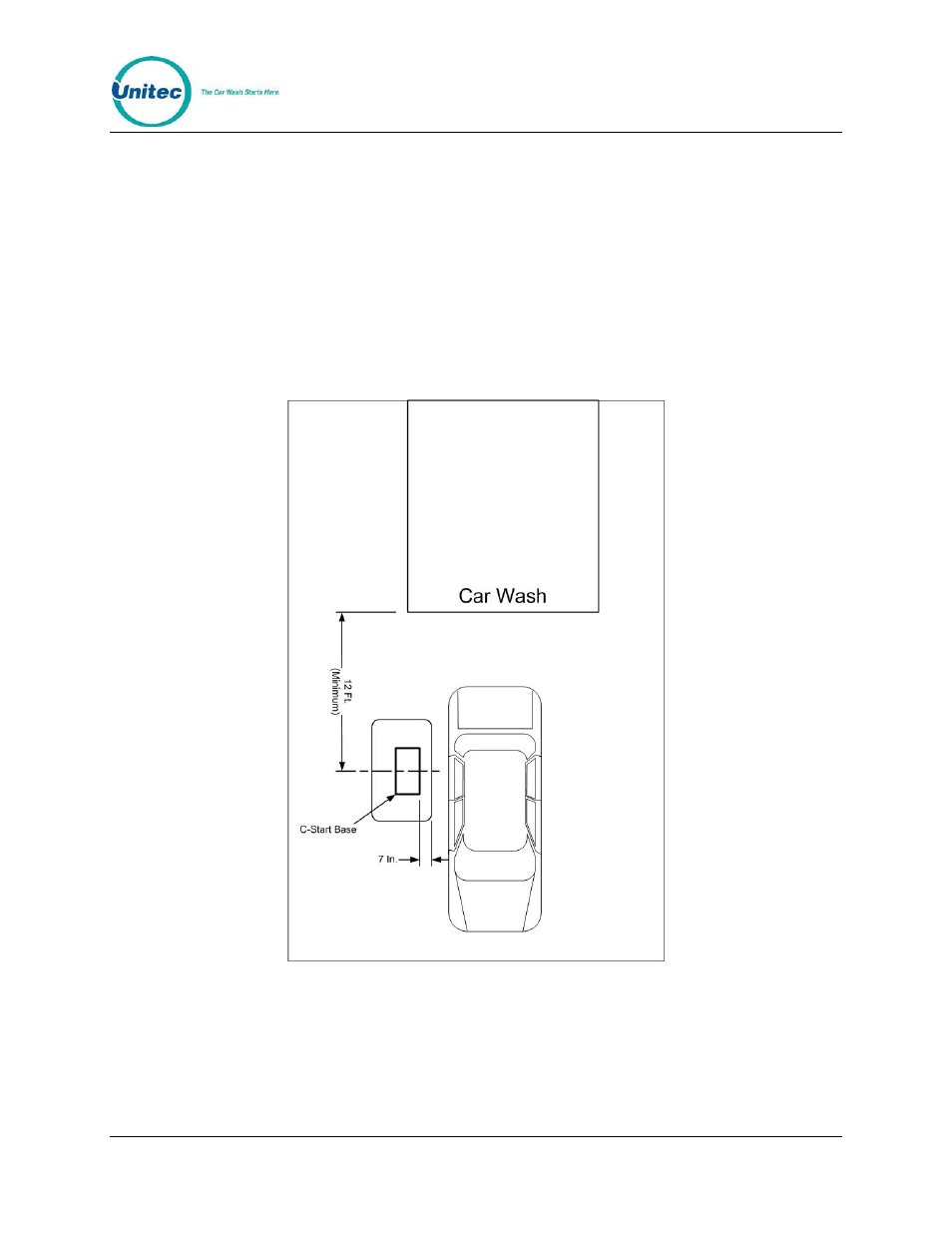 1 positioning the c-start, Positioning the c-start, Figure 1. c-start position | Unitec C-Start Installation Manual User Manual | Page 6 / 24