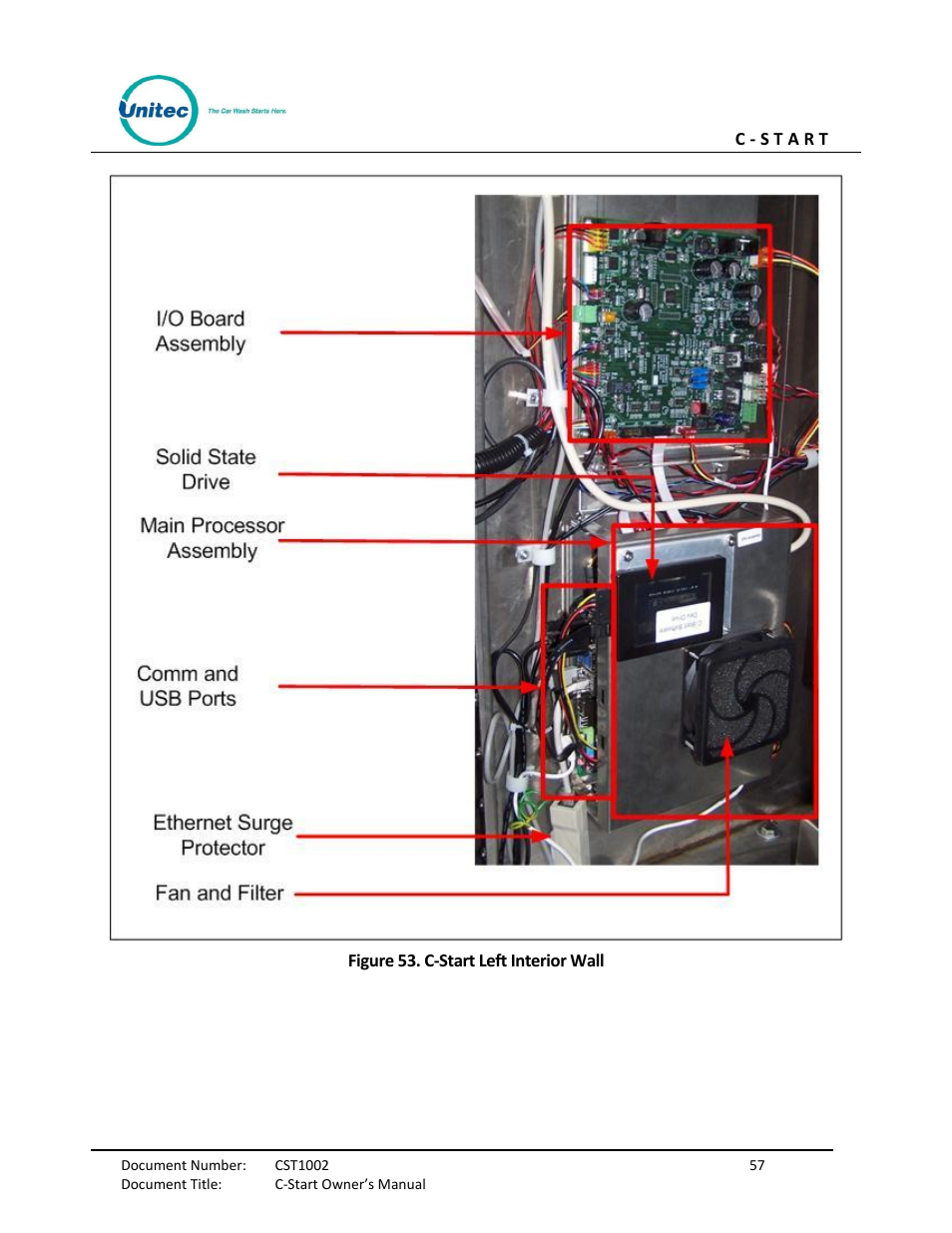 Figure 53. c-start left interior wall | Unitec C-Start Owner’s Manual User Manual | Page 65 / 68