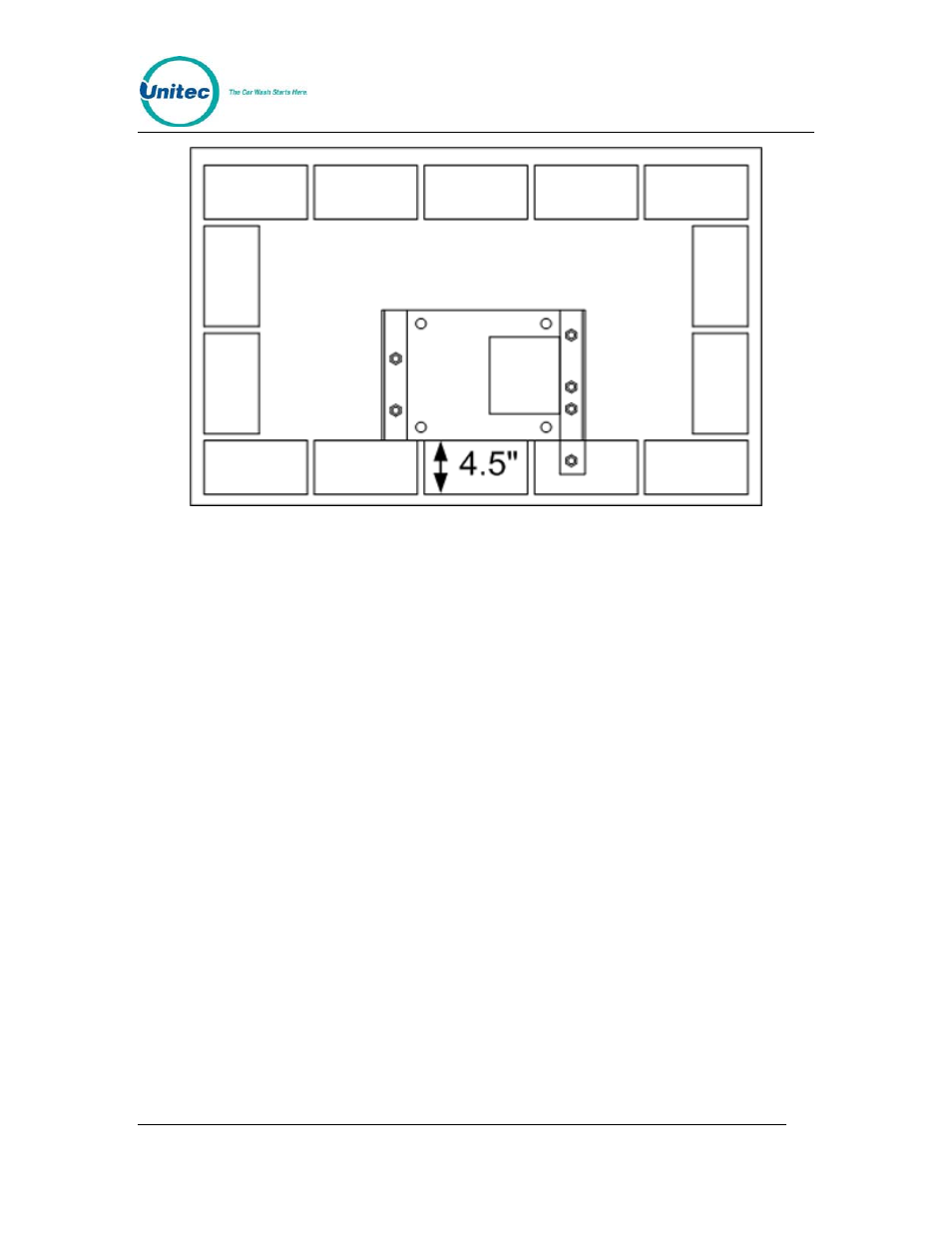 Figure 8. positioning the adaptor plate | Unitec Portal Site Planning & Base User Manual | Page 15 / 22