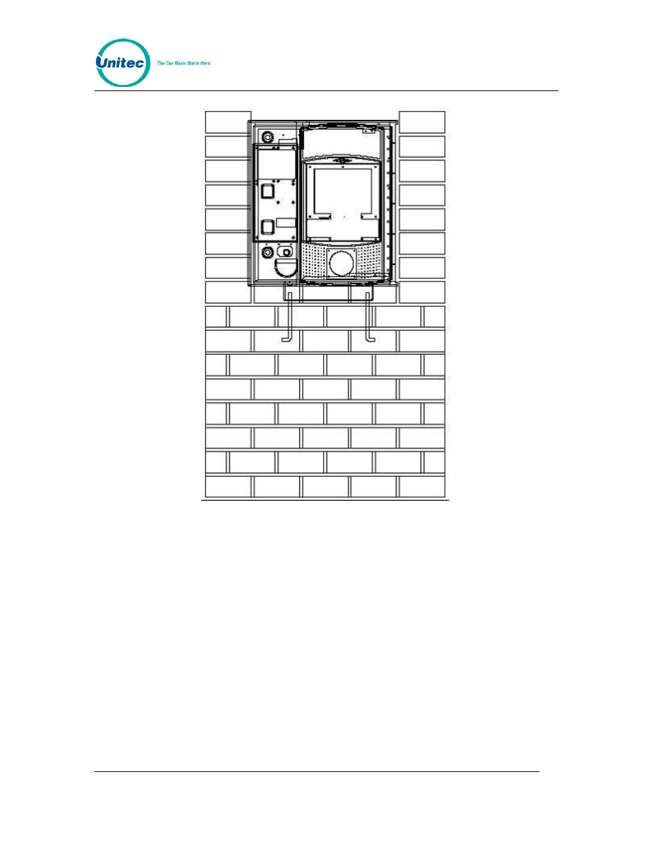 2 using the curb height frame, Figure 11. portal brick-in with adaptor plate | Unitec Portal Site Planning & Base User Manual | Page 18 / 22