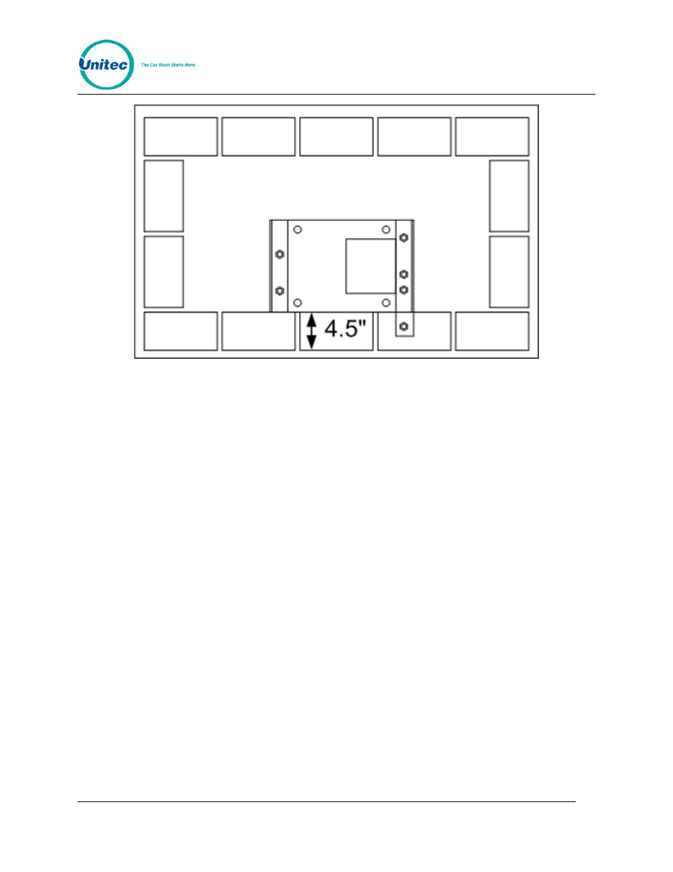 Figure 8. positioning the adaptor plate | Unitec Portal Installation Manual User Manual | Page 15 / 50