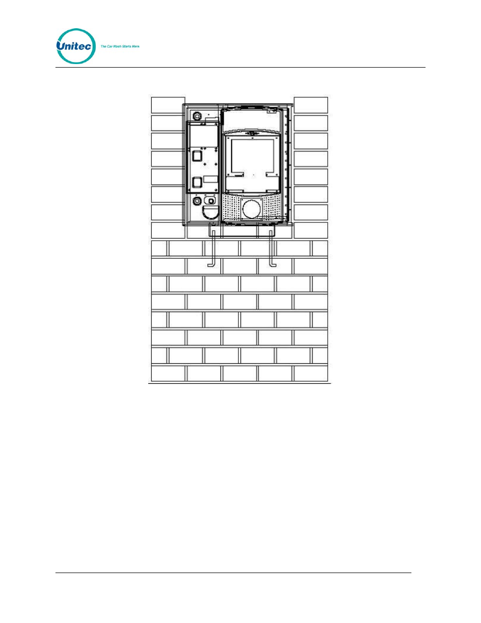 2 using the curb height frame, Figure 11. portal brick-in with adaptor plate | Unitec Portal Installation Manual User Manual | Page 18 / 50