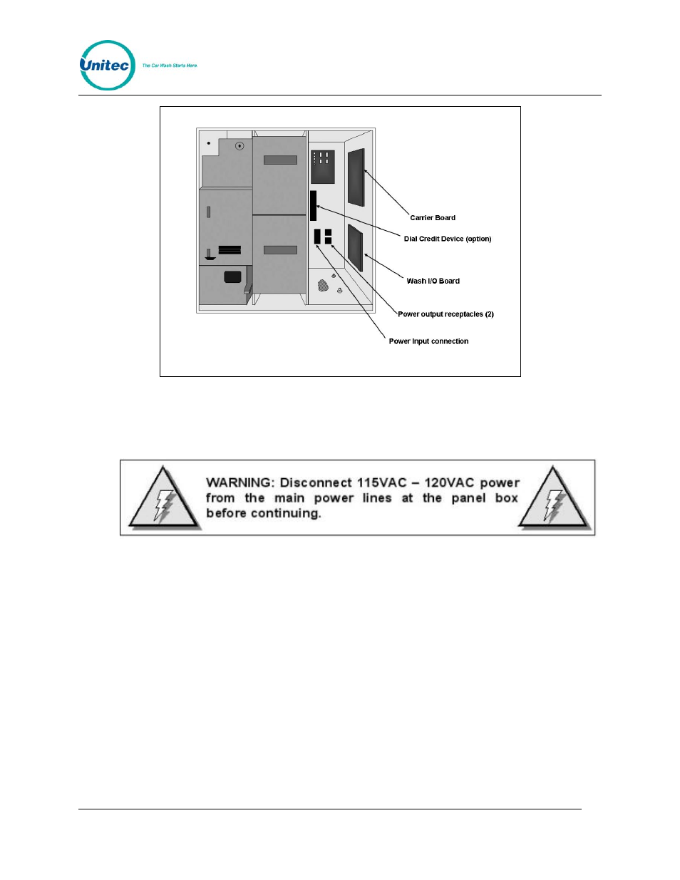 4 connecting power, Connecting power, Figure 13. portal interior | Unitec Portal Installation Manual User Manual | Page 22 / 50