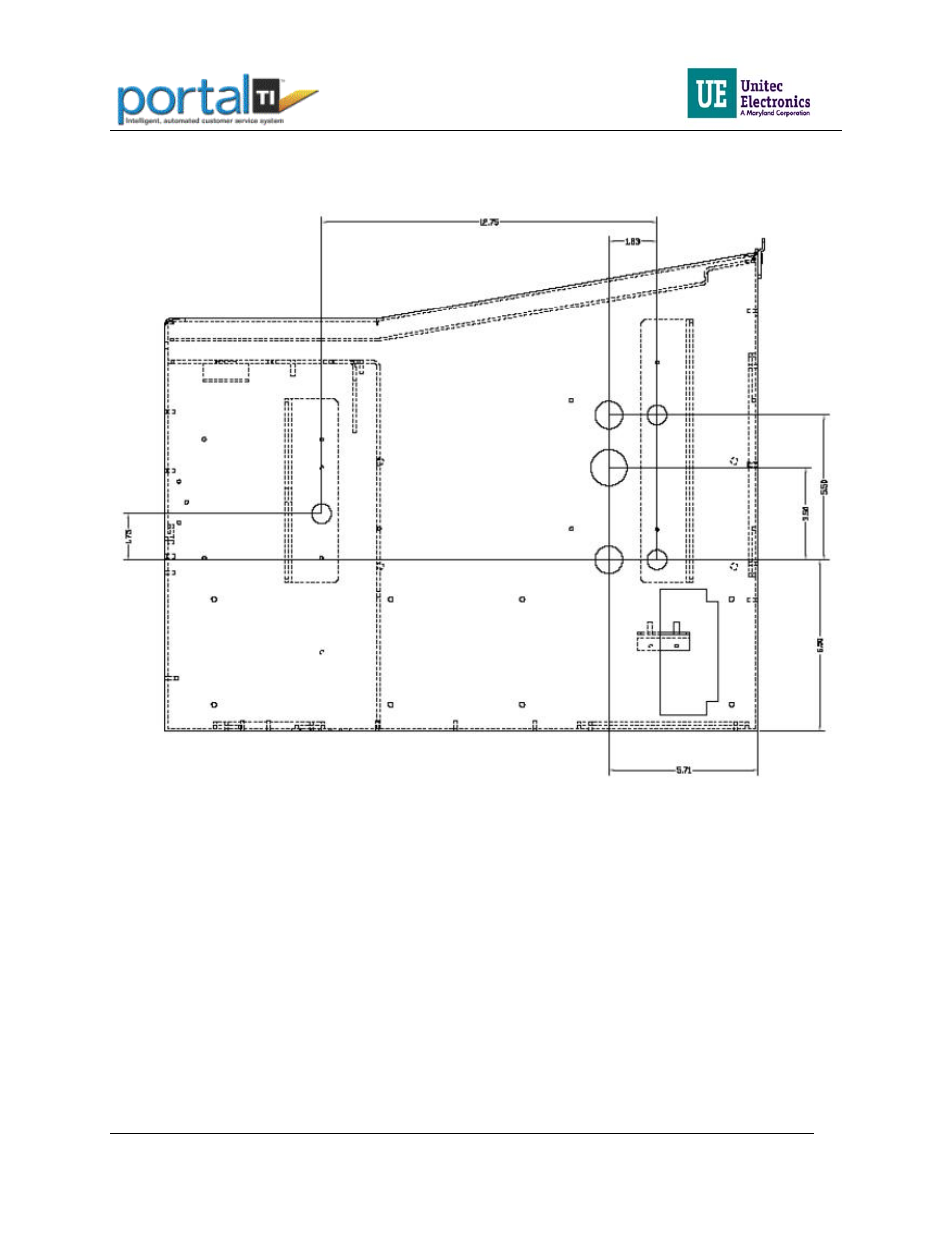 Appendix a, Dimensional schematic of the portal ti, Appendix a. dimensional schematic of the portal ti | Unitec Portal Installation Manual User Manual | Page 37 / 50