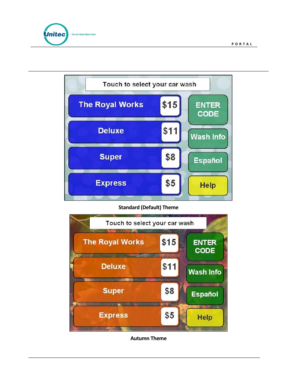 Appendix a: themes | Unitec Portal Owner’s Manual User Manual | Page 102 / 105