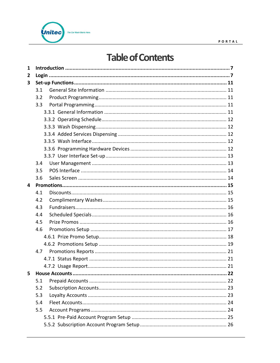 Unitec Portal Owner’s Manual User Manual | Page 5 / 105