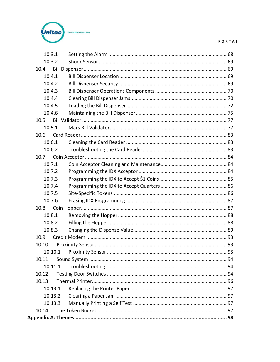 Unitec Portal Owner’s Manual User Manual | Page 7 / 105