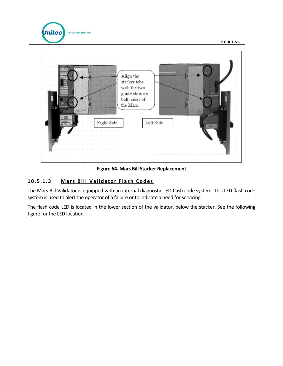 Figure 64. mars bill stacker replacement | Unitec Portal Owner’s Manual User Manual | Page 83 / 105