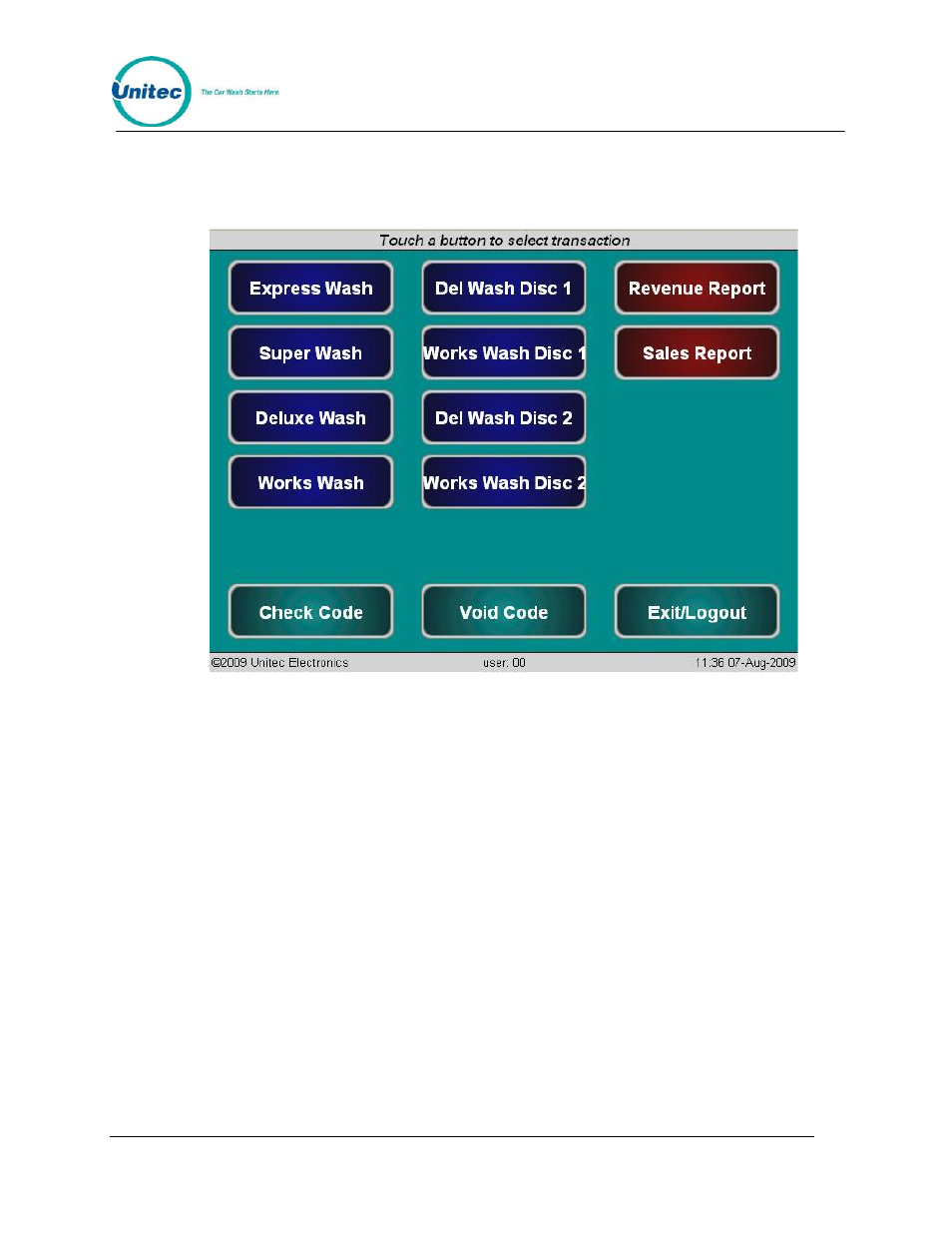 2 daily operations, Daily operations, Figure 7. console sales screen | Unitec Portal Console User Manual | Page 14 / 19