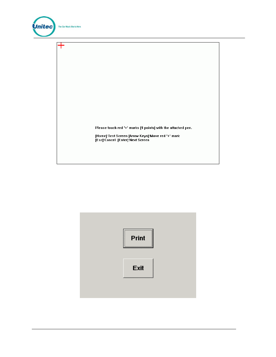 2 printer test, Printer test, Click the print button to test the printer | Unitec Portal Console User Manual | Page 16 / 19