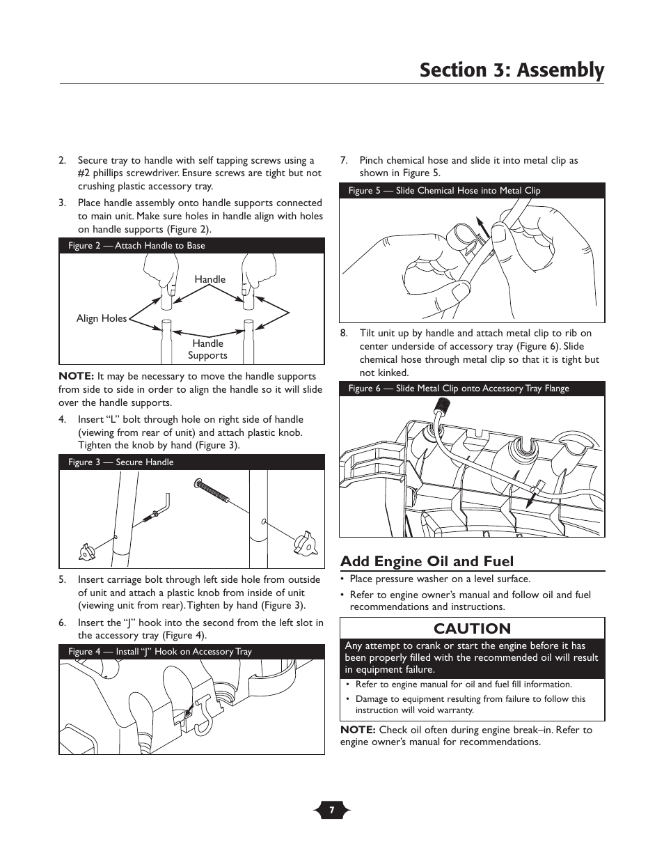Add engine oil and fuel, Caution | Briggs & Stratton TROY-BILT 1903 User Manual | Page 7 / 36