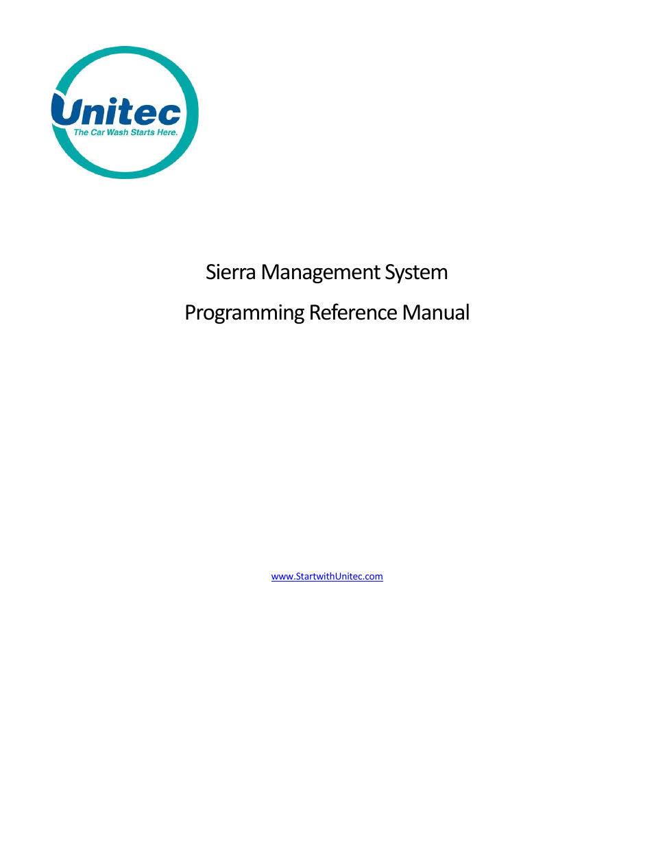 Unitec Sierra Management System User Manual | 112 pages