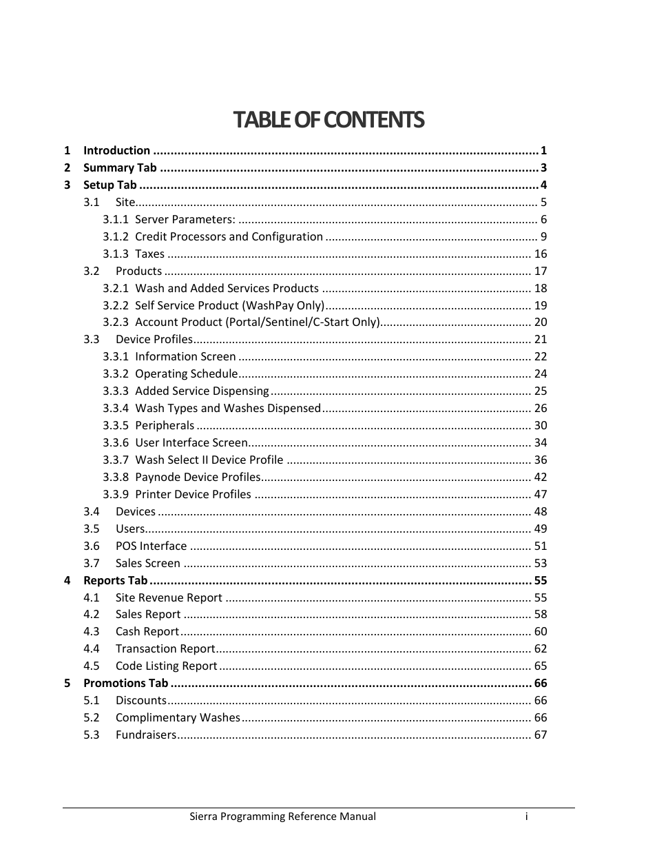 Unitec Sierra Management System User Manual | Page 5 / 112