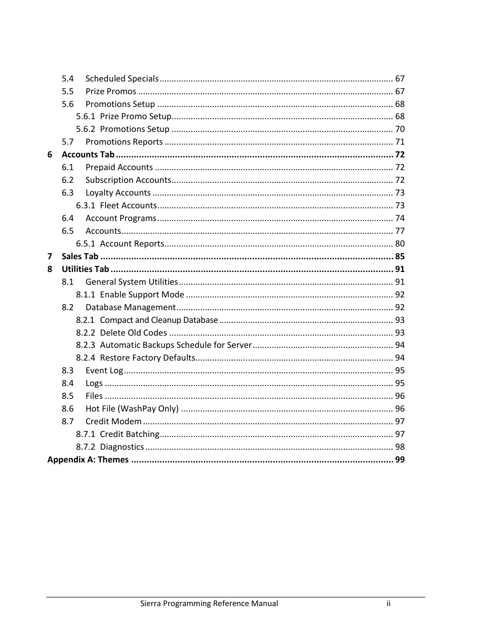 Unitec Sierra Management System User Manual | Page 6 / 112