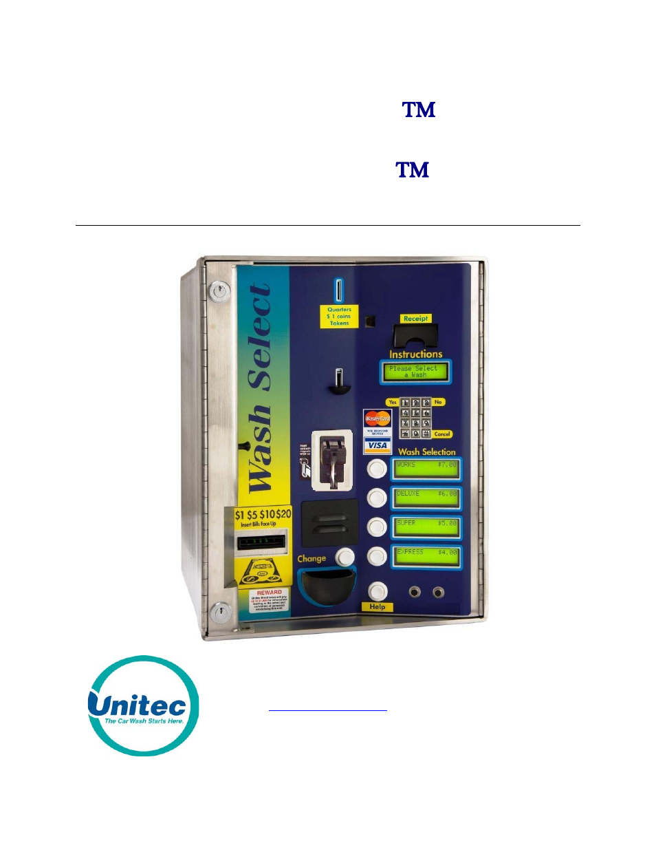 Unitec Wash Select II POS Installation Manual User Manual | 64 pages