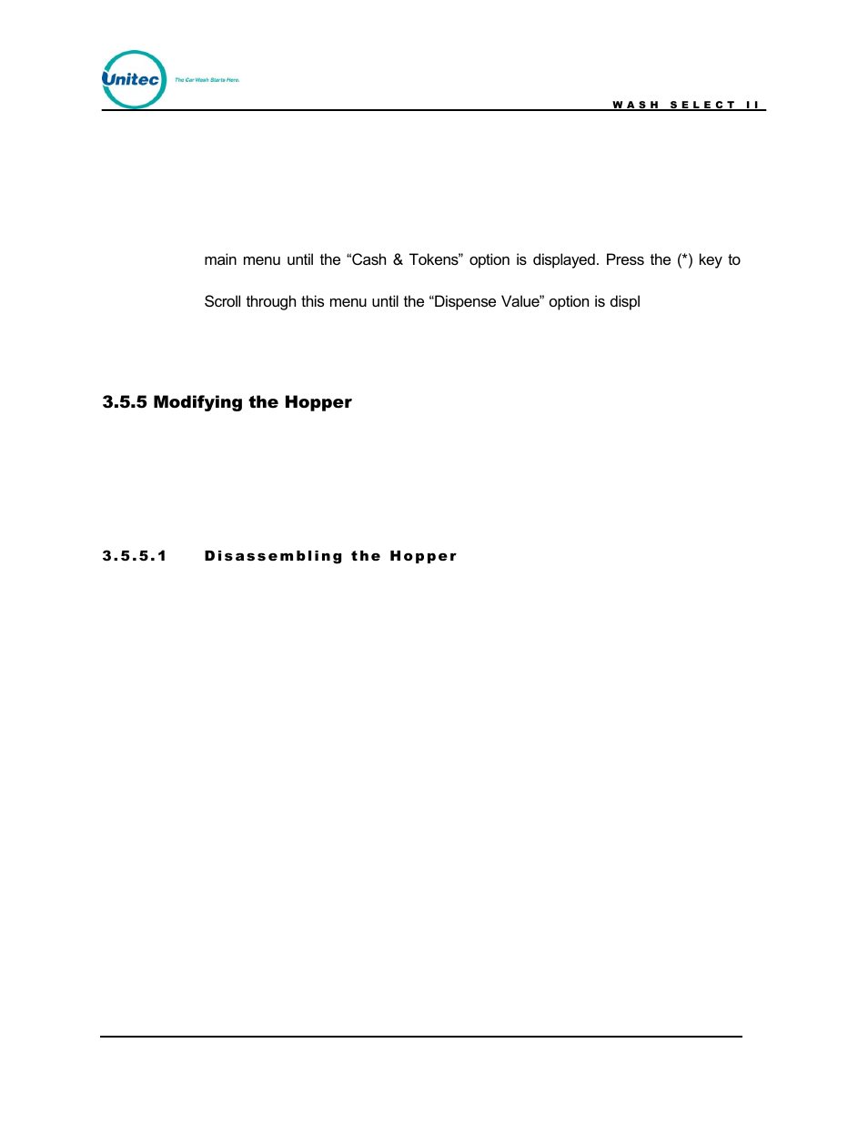 Modifying the hopper, 5 modifying the hopper | Unitec Wash Select II POS Owner’s Manual User Manual | Page 138 / 214
