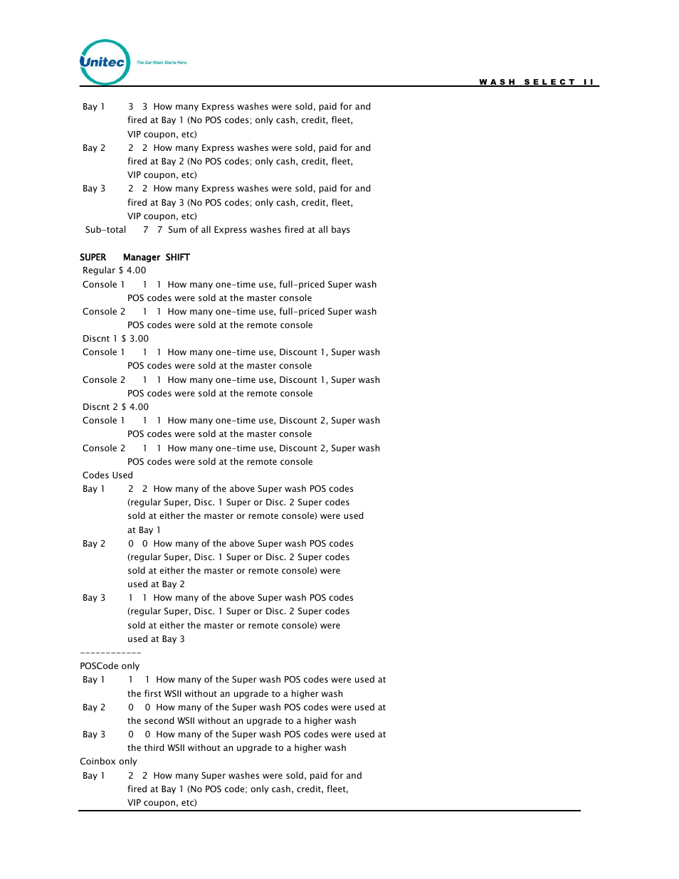 Unitec Wash Select II POS Owner’s Manual User Manual | Page 166 / 214