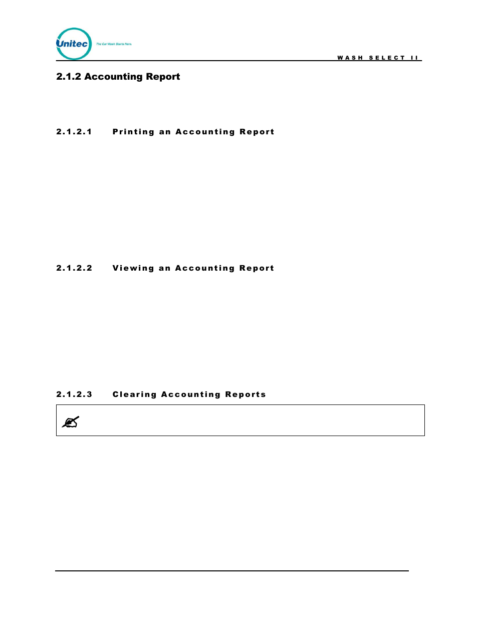 Accounting report | Unitec Wash Select II POS Owner’s Manual User Manual | Page 20 / 214