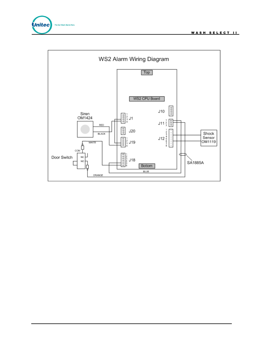 Figure 38. ws2 alarm wiring diagram | Unitec Wash Select II POS Owner’s Manual User Manual | Page 211 / 214