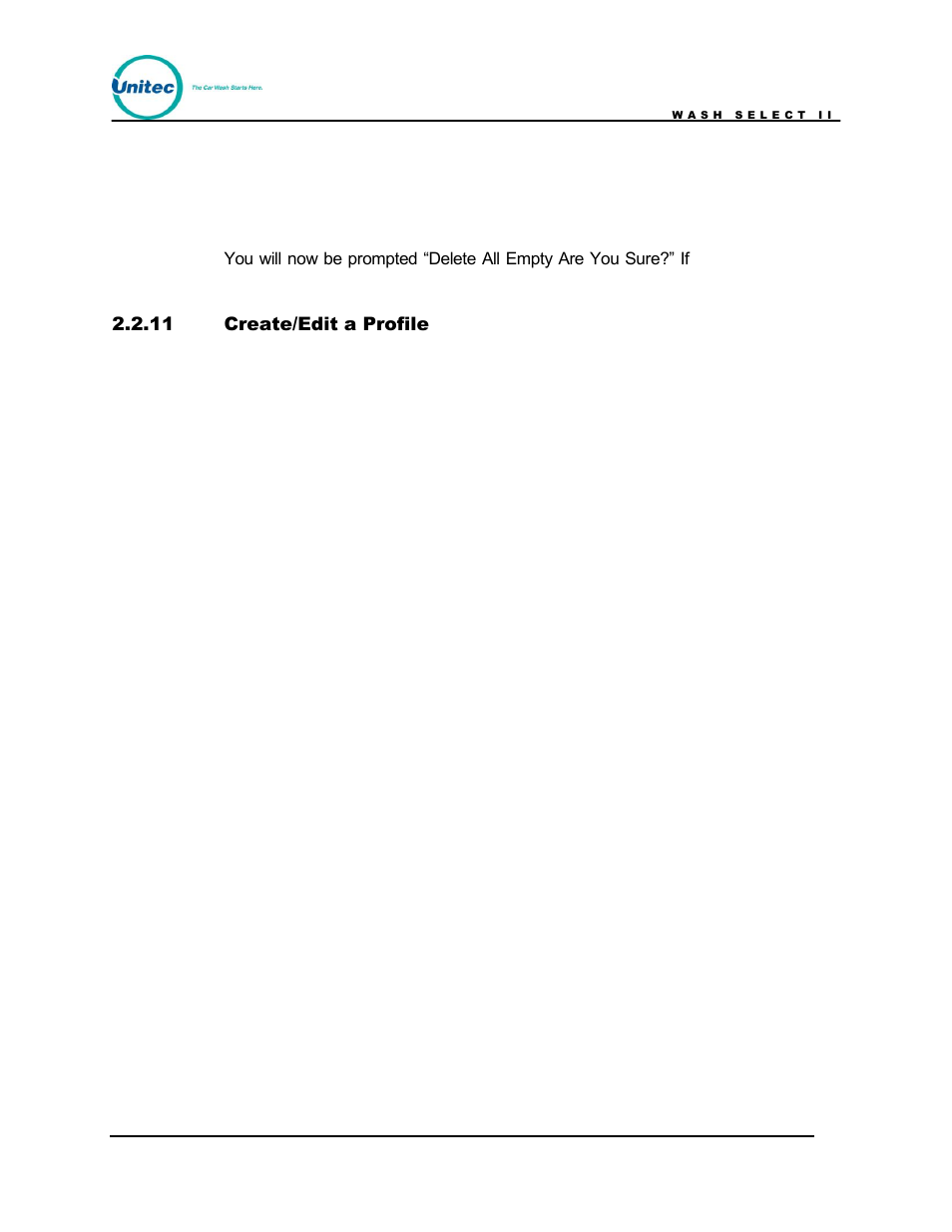 Create/edit a profile, 11 create/edit a profile | Unitec Wash Select II POS Owner’s Manual User Manual | Page 27 / 214