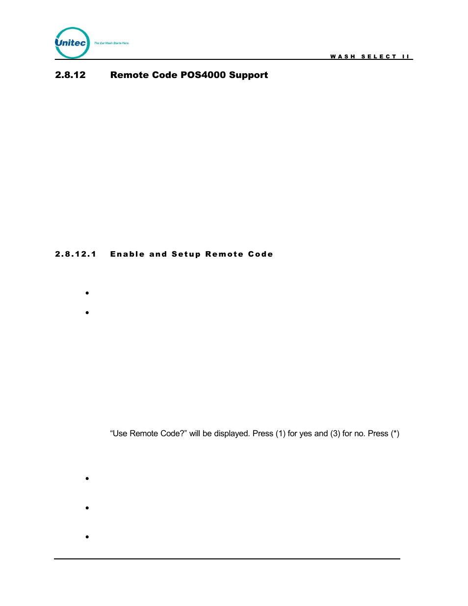 Remote code pos4000 support | Unitec Wash Select II POS Owner’s Manual User Manual | Page 70 / 214