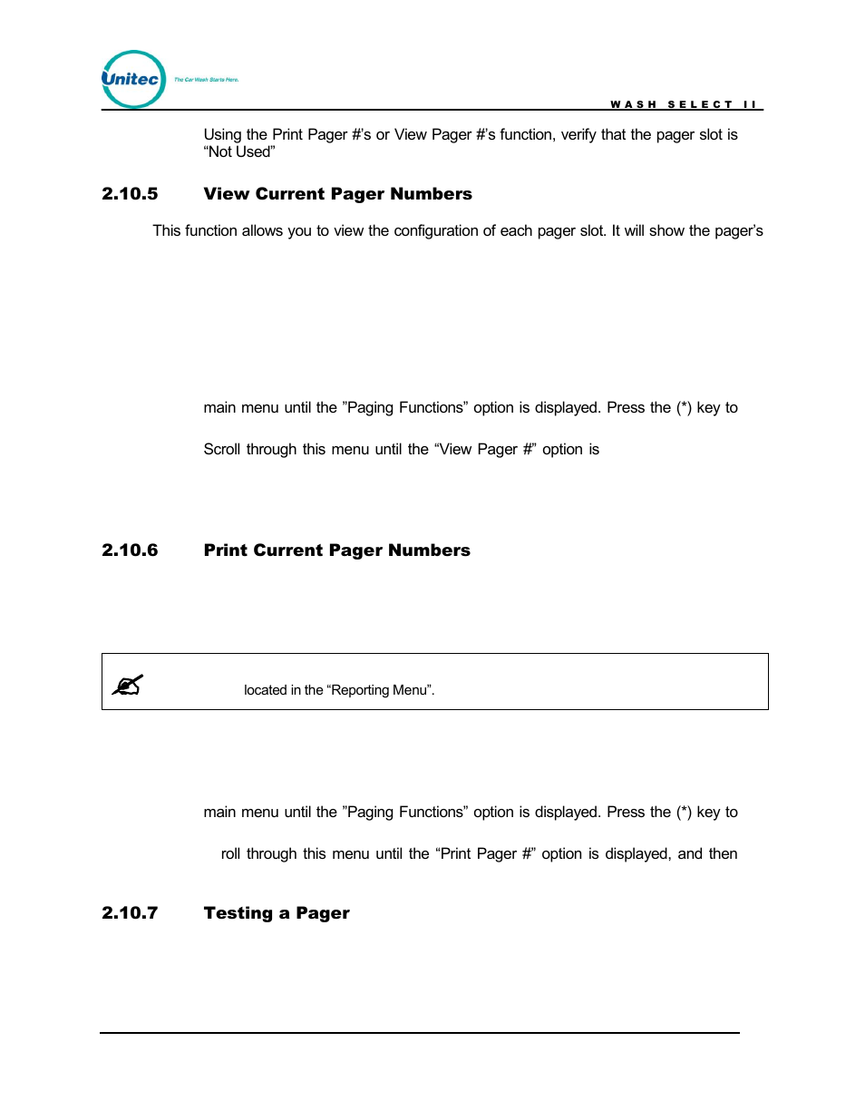 Unitec Wash Select II POS Owner’s Manual User Manual | Page 82 / 214