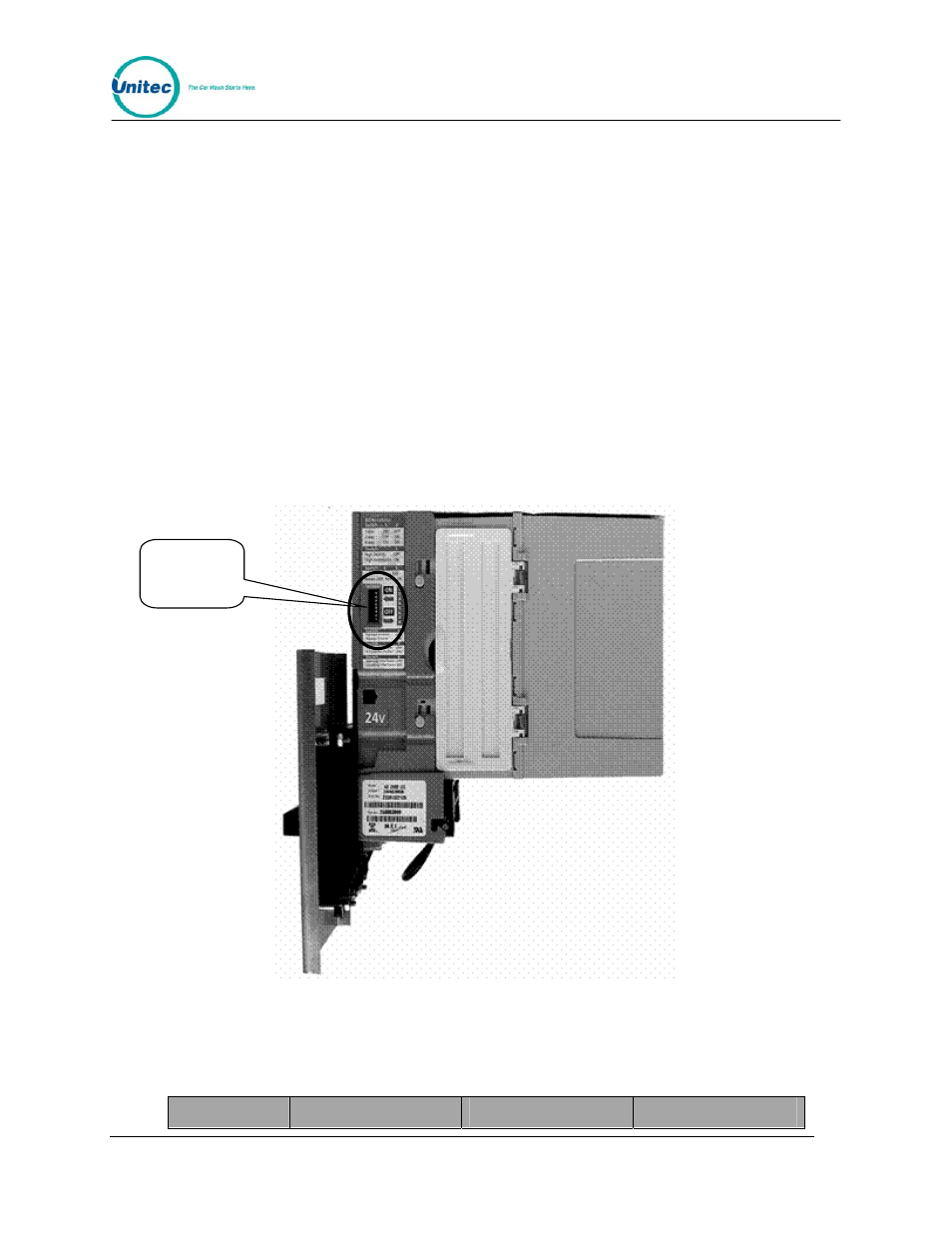 6 cleaning and general maintenance, 7 programming the mars bill validator, Figure 12. mars dip switches | Table 10. mars bill validator dip switches, Switch on off default | Unitec Wash Select II With WashPay Integration Operations Manual User Manual | Page 65 / 125