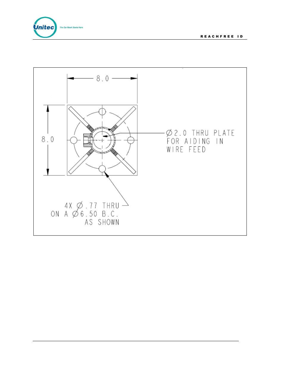 Figure 2. rfid post flange | Unitec ReachFree ID for C-Start User Manual | Page 7 / 22