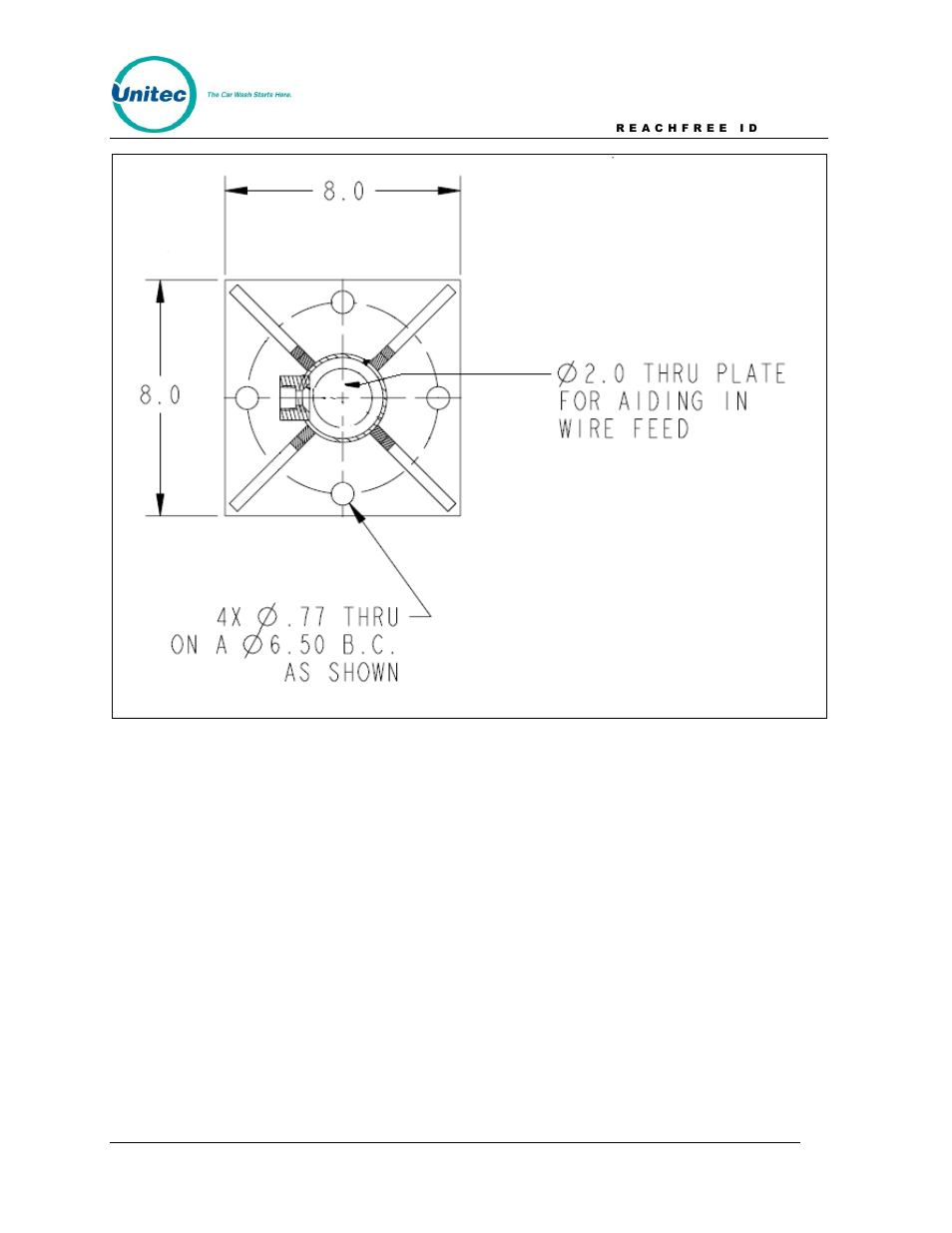Figure 2. rfid post flange | Unitec ReachFree ID for Wash Select II User Manual | Page 8 / 16