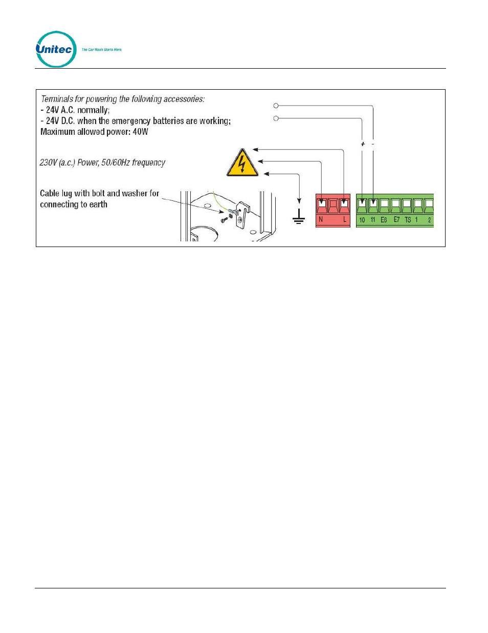 Gate power, Figure 5. gate power | Unitec CAME Wiring User Manual | Page 11 / 24