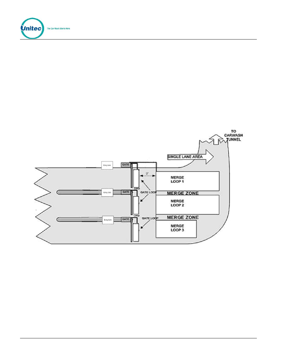 Merge loops, System wiring, General | Figure 3. multi-lane merge loop placement | Unitec CAME Wiring User Manual | Page 9 / 24