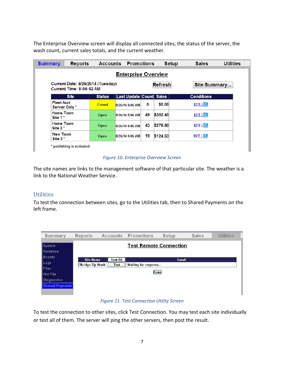 Utilities | Unitec Multi-Site Accounts User Manual | Page 9 / 9