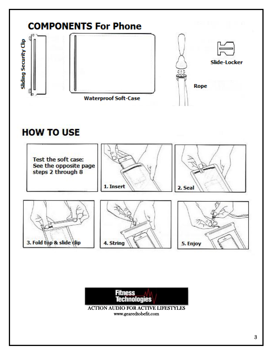 UWater Soft Cases User Manual | Page 3 / 4