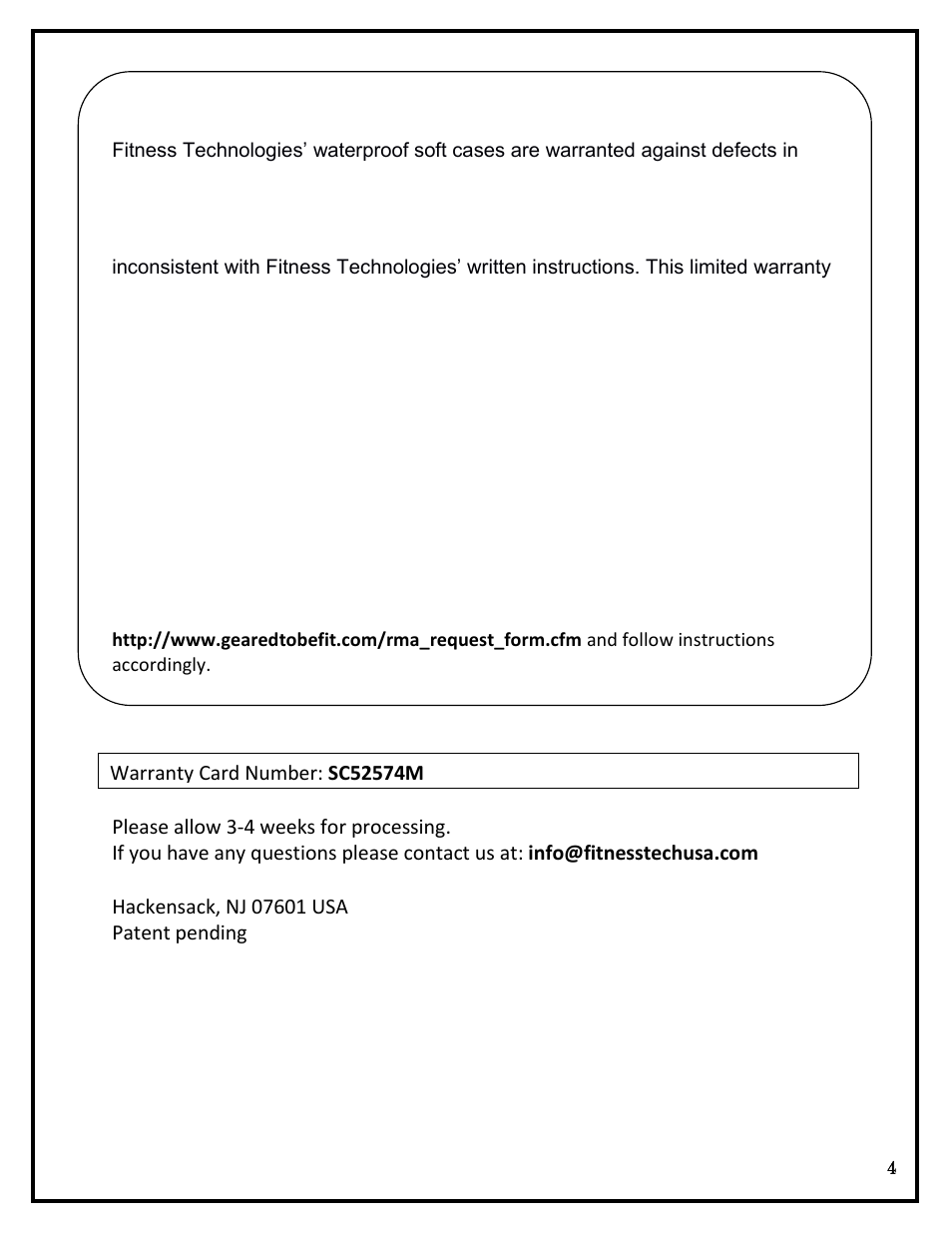 UWater Soft Cases User Manual | Page 4 / 4
