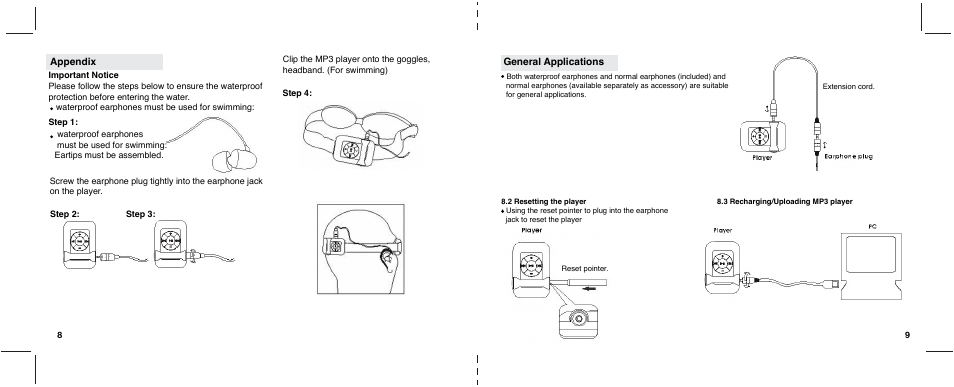 New mp3 manual 8.10.10 8-9 | UWater G4 User Manual | Page 5 / 6